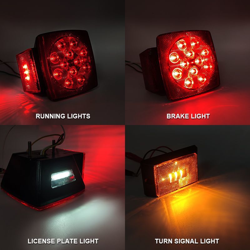 12V LED Wireless Trailer Tail Light, Magnetic Wireless Trailer Brake Rear Light