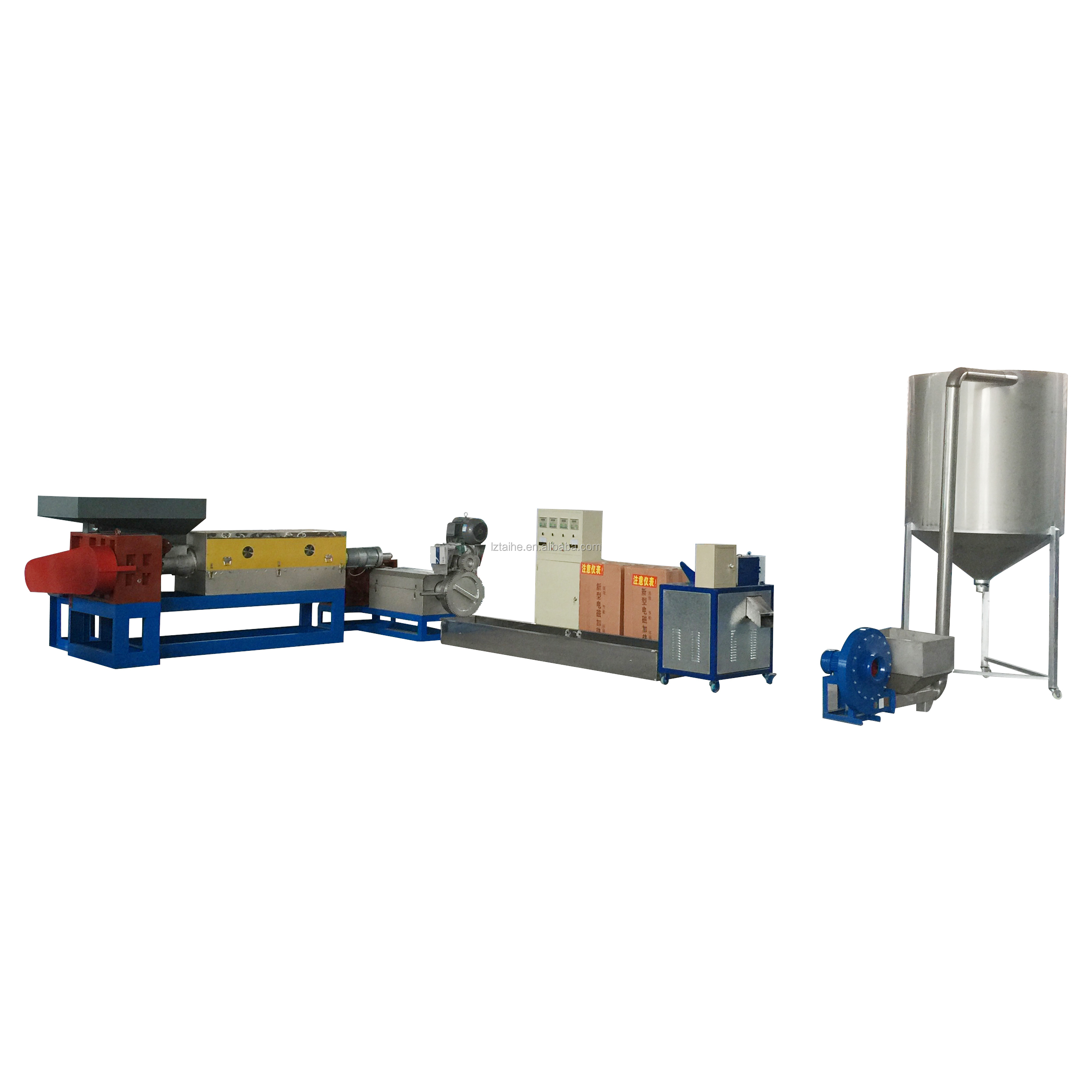 Screw Material 40Cr Double Stage Plastic Pelletizer Machine for Recycling Waste PP PE
