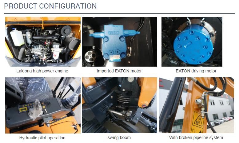 1.8 Ton Mini Digger Tailless Japan Engine Micro Mini Excavator