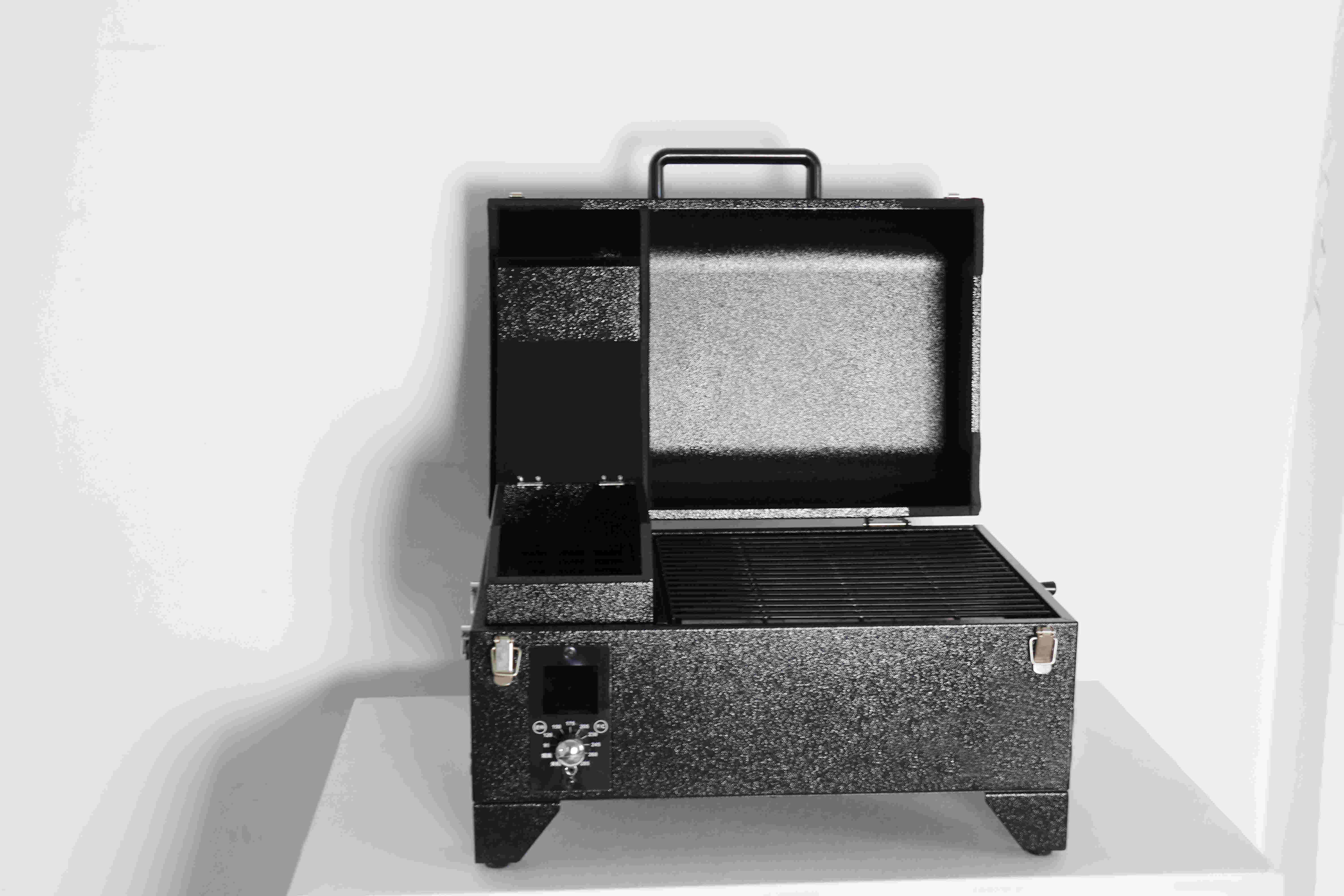 Easy Operating Powder Coated Electric Pellet Grill and Smoker for Compact Outdoor BBQ