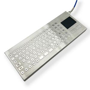 China SUS304 Industrial Desktop Keyboard IP67 Stainless Steel Keyboard Violence Resist wholesale