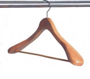China Hotel Guestroom Laundry Wooden Coat Hanger 450*25*55mm durable on sale