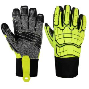 China Oilfield 3X44EP Cala Tech Impact Resistant Gloves Leather Rigger Gloves wholesale