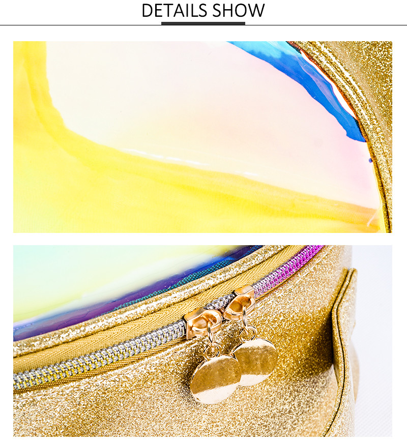 Handy Makeup Organizer TPU Holographic Cosmetic Bag