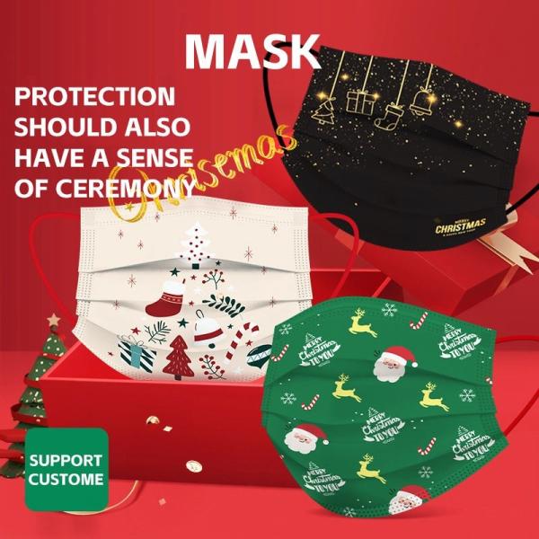 Face Mask, Disposable Mask, Christmas Gifts Christmas Cartoon Maskes Holiday