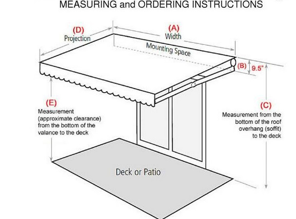 Outdoor Motorized Awning Customized Sizes Retractable Half Cassette Awnings