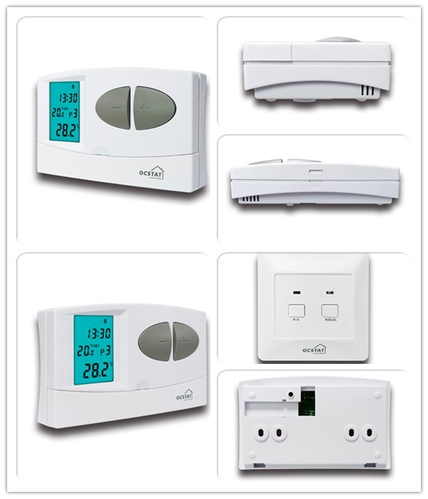Digital Wireless Room Thermostat 7 Day Programmable Water Heating