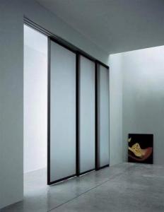 China Home Black Aluminum Sliding Door Sleek Design Noise Resistant wholesale