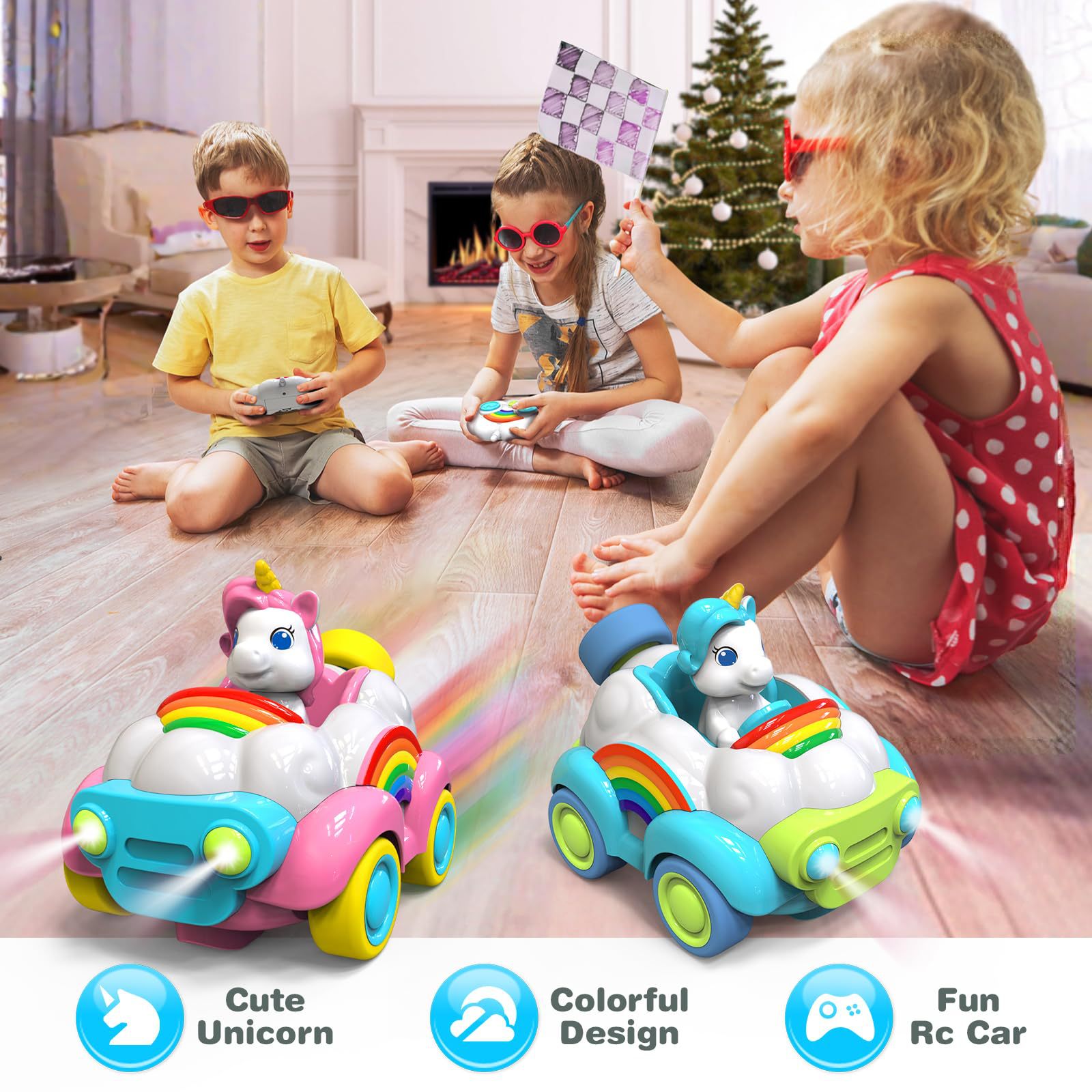 Radio Control Toys for Kids 2 Pack Cartoon Remote Control Cars Age Range 2 to 4 Years