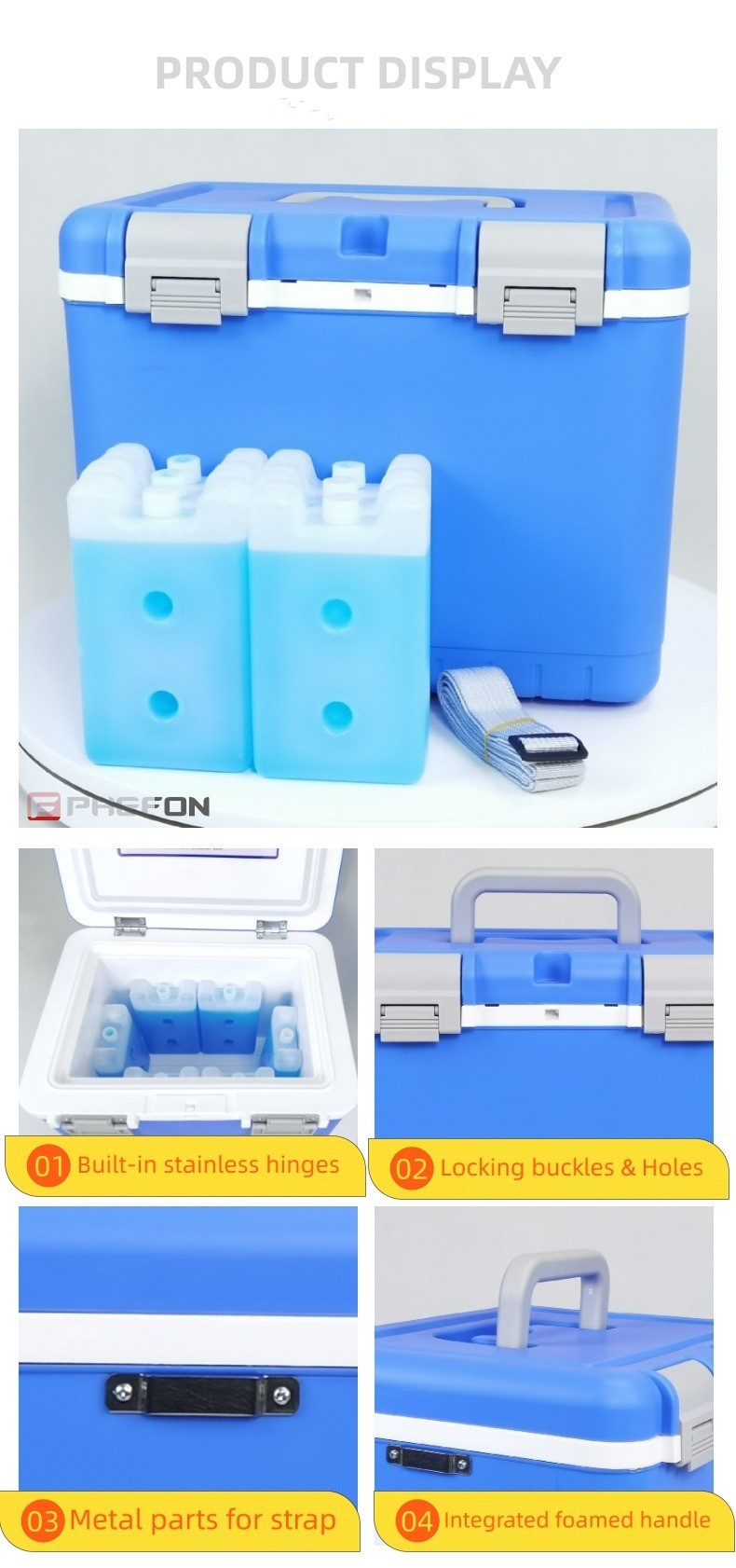 2-8 Degrees With Temperature Display Transport Cool Box For Medicine Vaccine