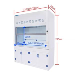 China 2350mm Polypropylene Fume Hood Chemical Laboratory Fume Cupboard wholesale