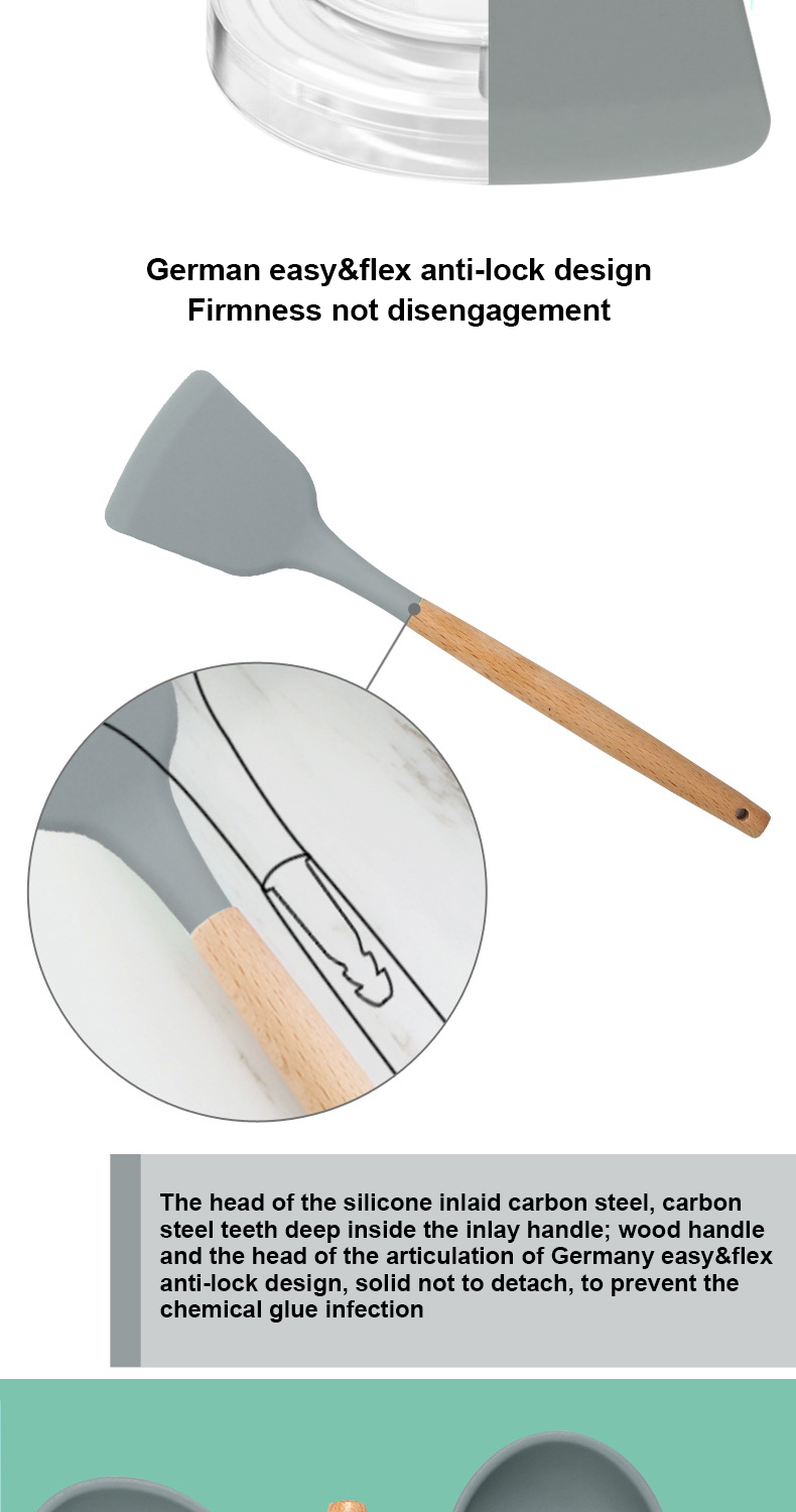 Food Grade Silicone Kitchen Utensil Set Cooking Tool Kitchen Set