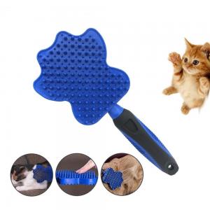 China Blue Color Pet Hair Brush Weight 167g Special Shape TPR / PP Material wholesale
