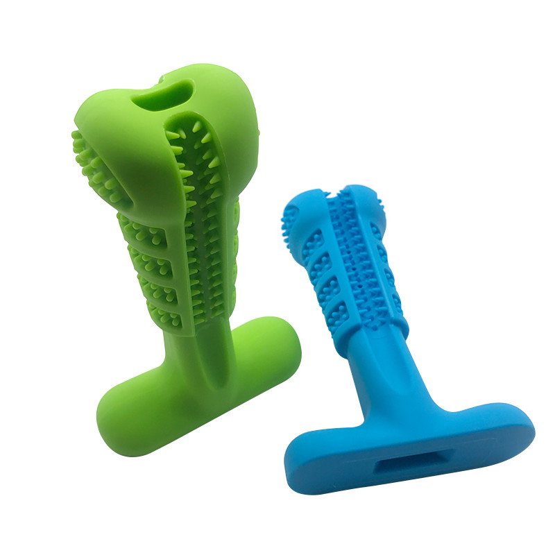 New Design BPA Free Plaque Remover Effective Wipes Doggy Teether Natural Silicone Pet Dogs Toothbrush Brush