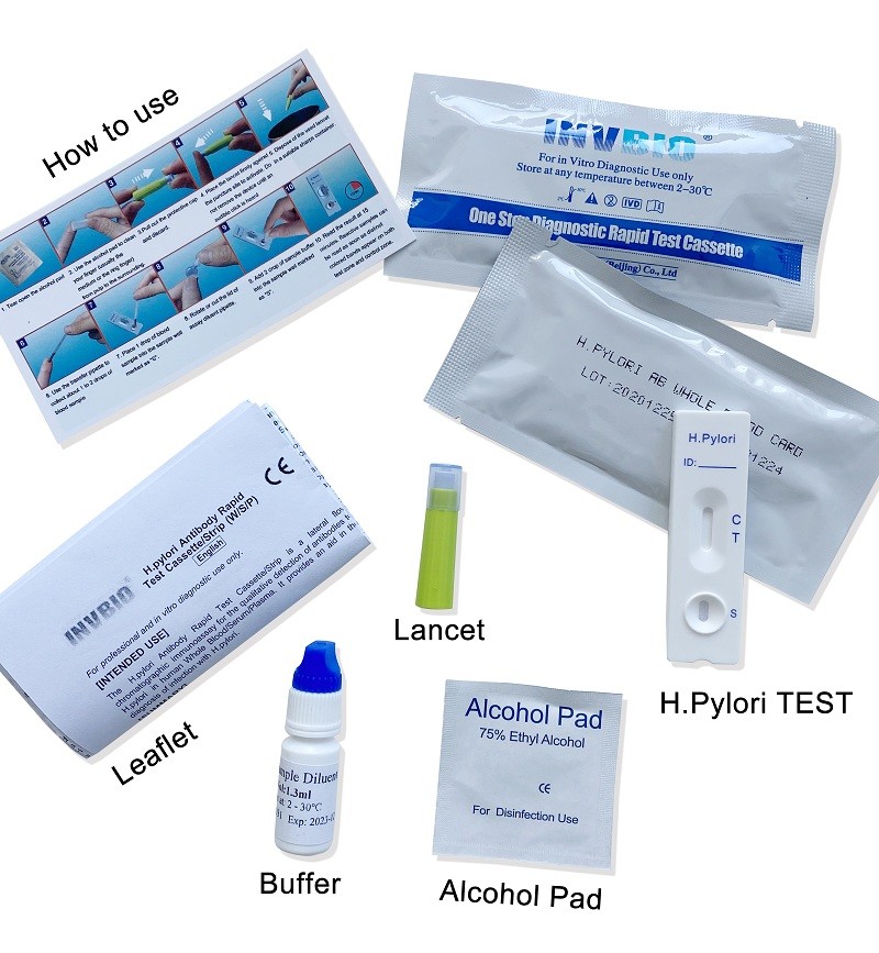 Highly Sensitive One Step H. Pylori Ag Feces Rapid Test Card
