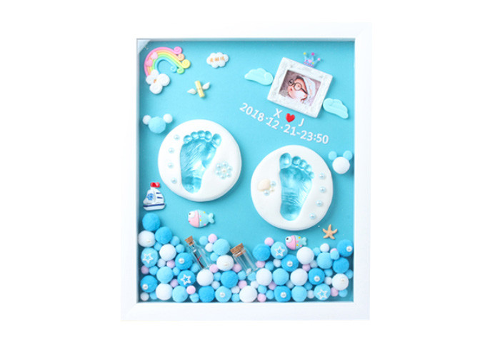 Pine Wood Baby Memory Box , Permanent Diy Hand And Foot Print Mud / Baby Hair Souvenir