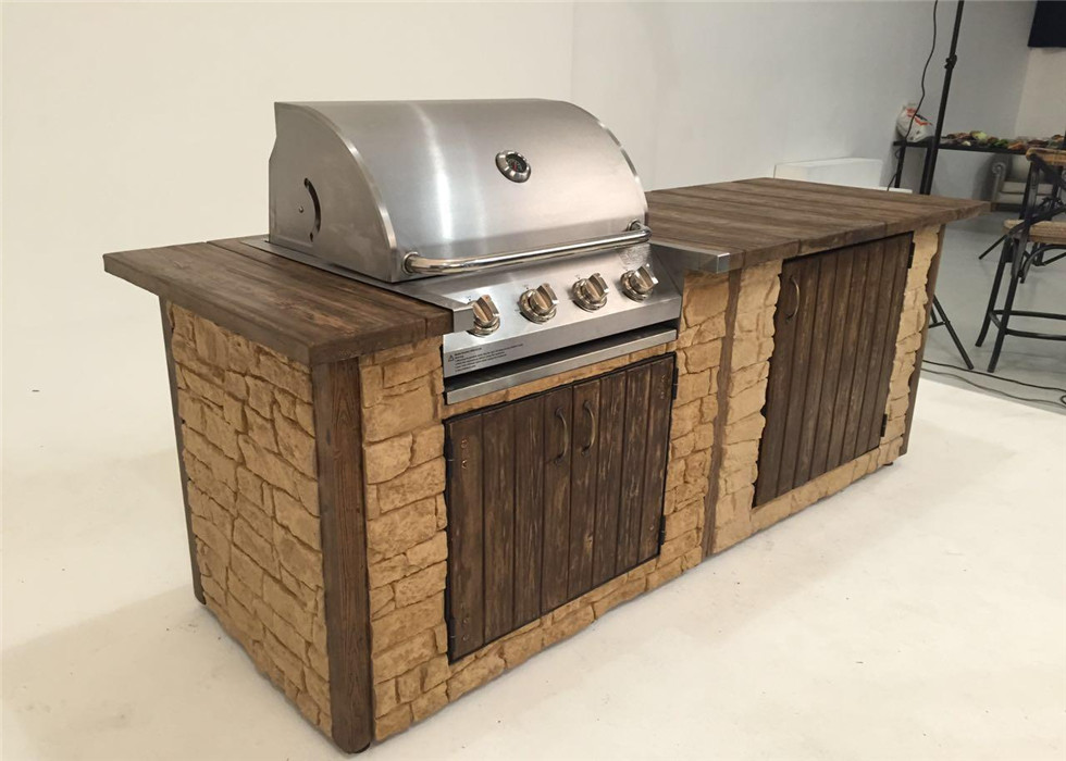 Factory price kitchen bbq easy grill slow 4 burners stainless steel protable gas BBQ grill