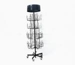 524mm Length 1708mm Height Rotating Literature Rack , Spinner Book Rack 360