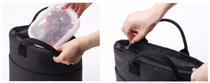 Promotional Lunch Cooler Bags Sedex Certificated 22*28*15 CM With Pocket