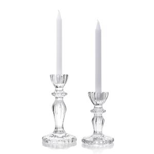 China Customized Transparent Glass Candle Holder , Candelabra Candle Holder For Hotel wholesale
