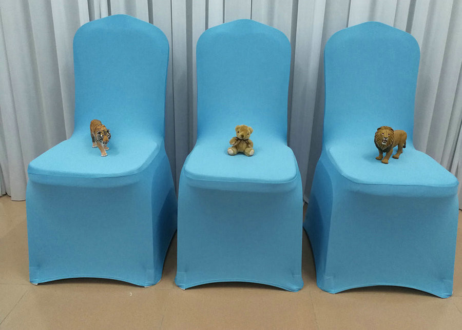 2019 Coloured Universal Spandex Lycra Banquet Chair Cover Stretch Elastic for Wedding Party decoration