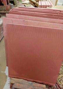 China Red Sandstone natural sawn cut bushhammered honed tile slabs wholesale