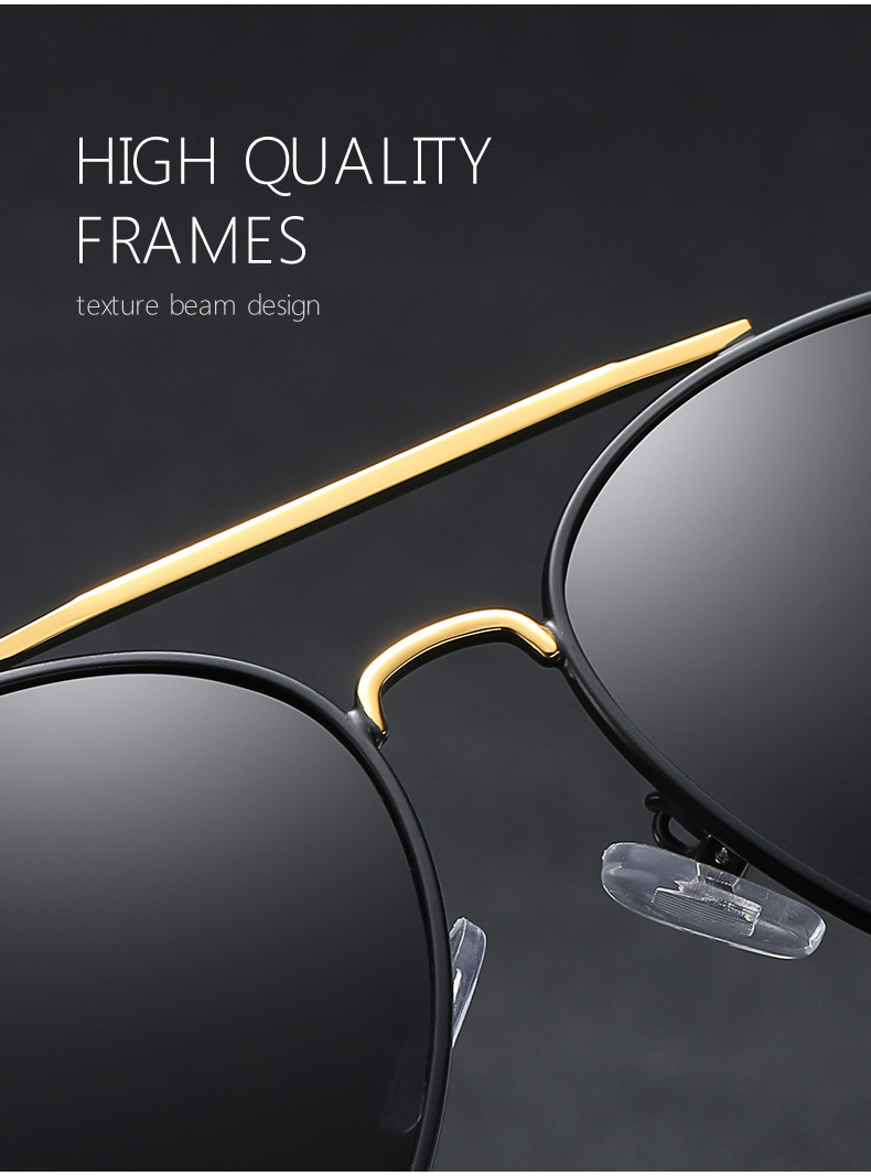 Polarized Retro Shades Sunglasses BSCI Men Unbreakable Frame Glasses