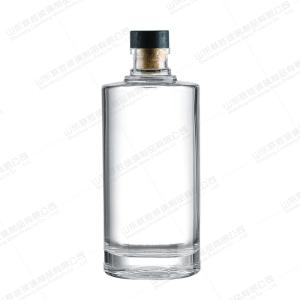 China Bottle Color Customied 375ml Clear Matte Black Rum Whisky Spirit Vodka Glass Bottle wholesale