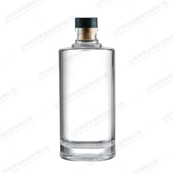 Bottle Color Customied 375ml Clear Matte Black Rum Whisky Spirit Vodka Glass