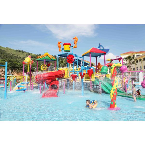 Outdoor Commercial Safe Fiberglass Kids' Water Playground Water House for Aqua Park