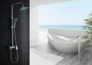 China Wall Mounted Thermostatic Rainfall Shower System ROVATE Brass Main Body wholesale