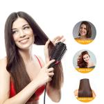 220V Hair Dryer Brush Round Blow Dryer 3 In 1 Straightening Hot Air Brush Anti