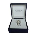 Cream PU Wood Wrist Watch Packaging Box Embossed Logo Watch Box For Men