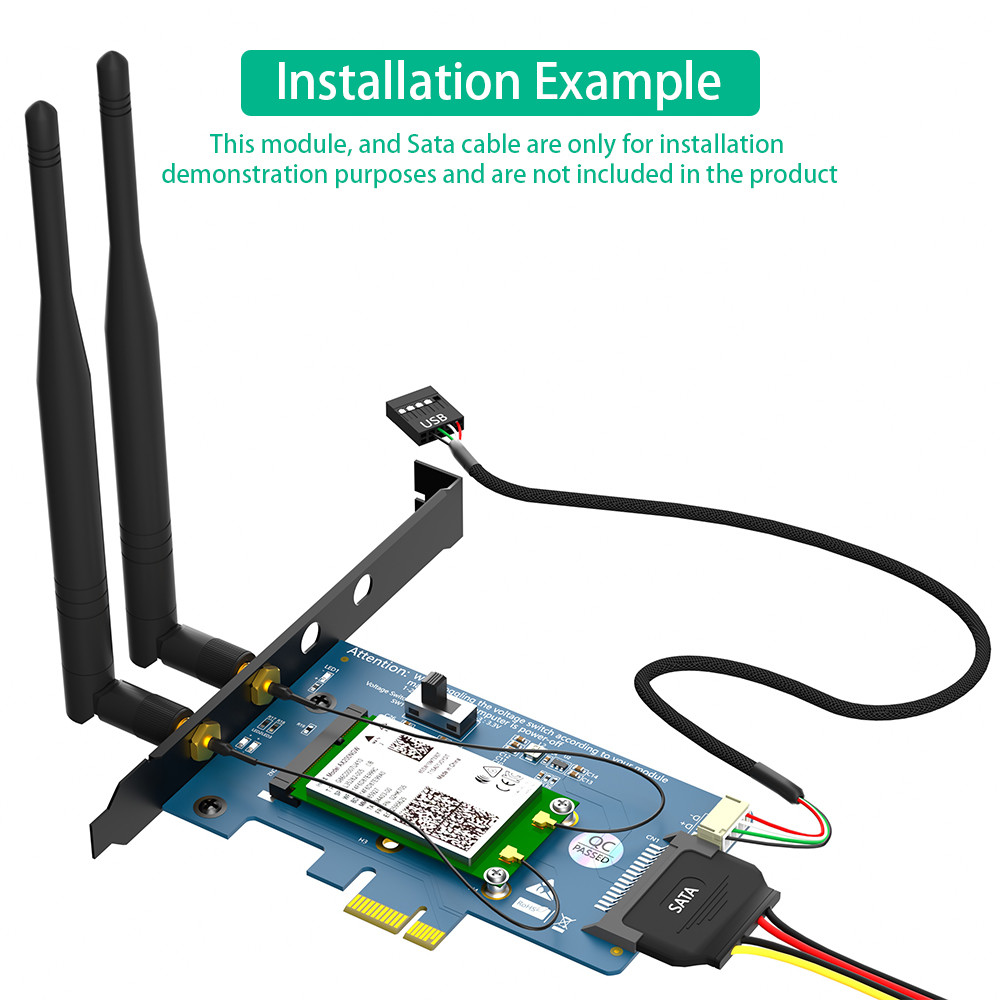 USB Mini PCI-E PCI Express To PCI-E 1X Adapter For WindowsXP