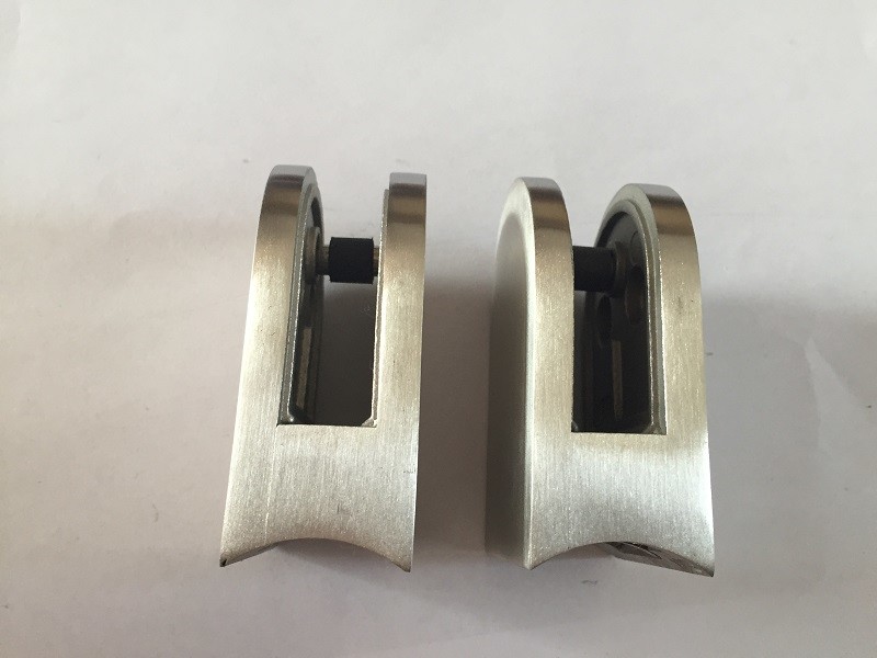 H160mm Brushed Floor Standing Frameless Glass Railing
