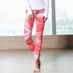 CPG Global Women's Fitness Legging Sport Running Pants Yoga Watercolor Red Print