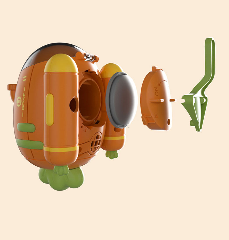 Newborn Baby Bath Shower Head Electric Sprinkler Radish Submarine for Kids' Water Playtime