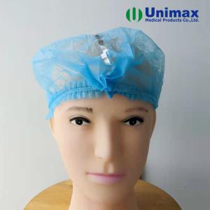 China Pleated Disposable Anti Static Bouffant Cap For Highly Sensitive Electronic Equipment wholesale
