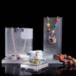 Brushed Matt Acrylic Jewelry Display Set Necklace Earring Ring Pendant Bracelet