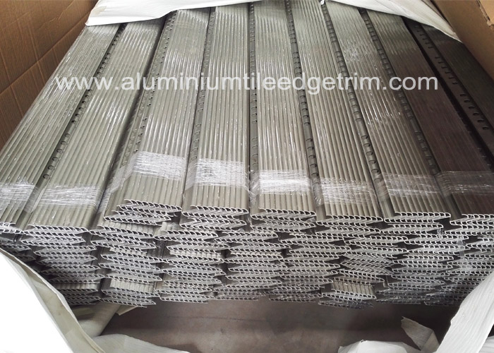 matt champagne aluminium rounded edge tile trim