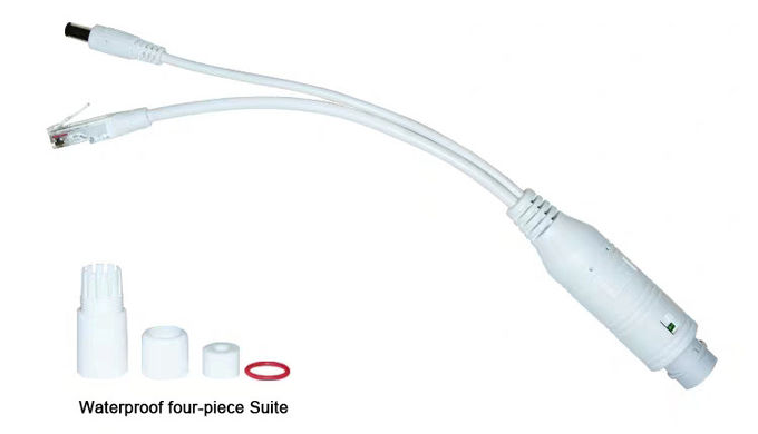 Mini Waterproof PoE Splitter 10/100M 24V to 12V 2A for 24V POE switch and IP Cameras