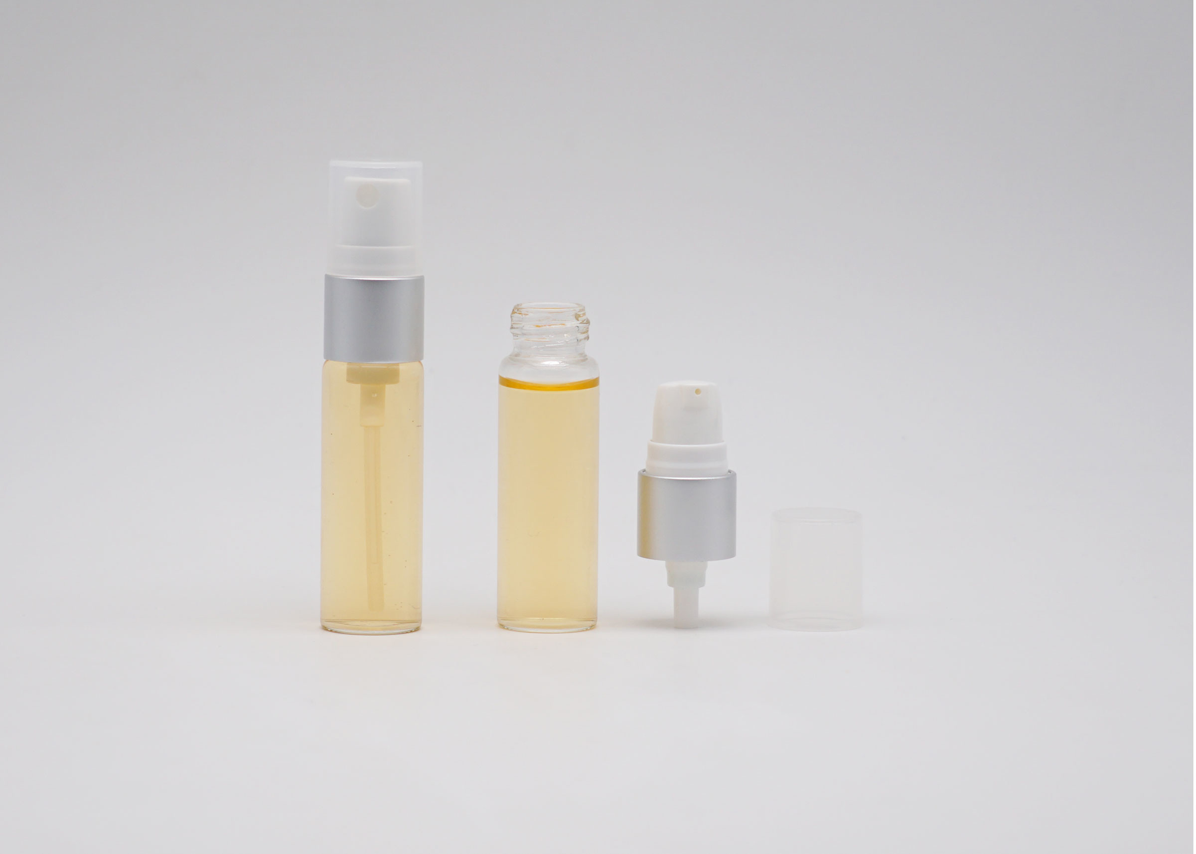 8ml Clear Perfume Sample Spray Bottles Cylinder Shaped