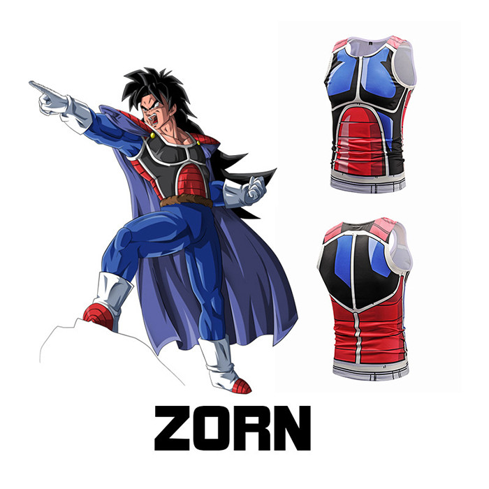 Colorful Cartoon Sleeveless Custom Anime T Shirts Sublimation Printing