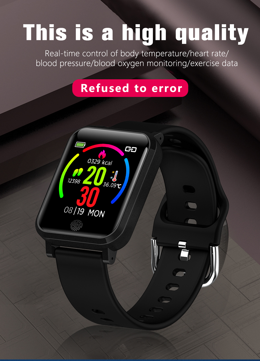 Health Exercise F22 Smart Watch Thermometer Wrist Answerable Telephone W20 Smartwatch