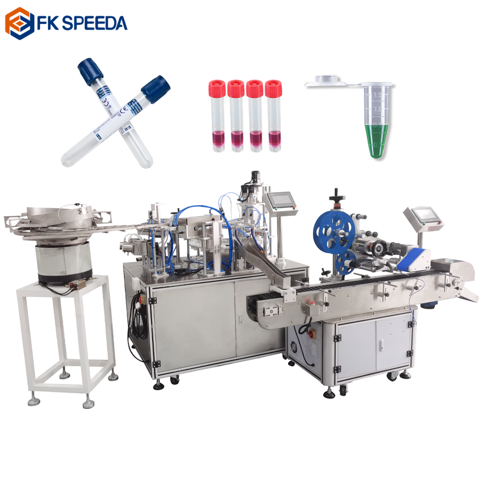 High Speed Automatic Biological Reagent Test Tube Filling Capping Machine for Results