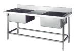 Double Sink for Kitchen Washing Stainless Steel Catering Equipment 1200*700*800