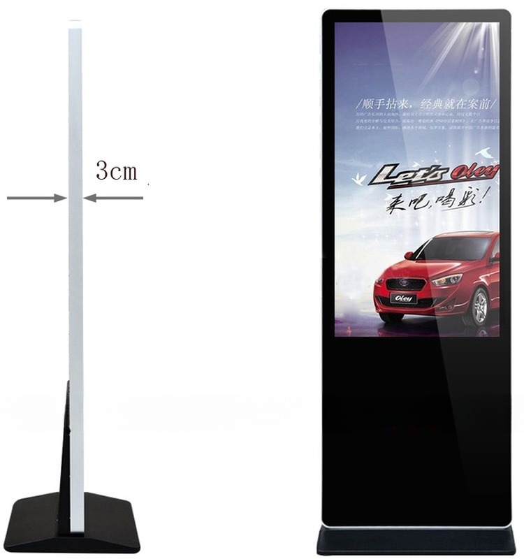 55" Inch alone Standing totem LCD Advertising Display Monitor with single board PC version