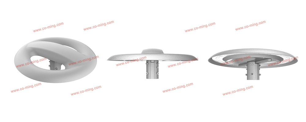 50W 8000lm Adjustable LED Post Top Light High Lumen IP66 IK10 160LM/W Energy Saving