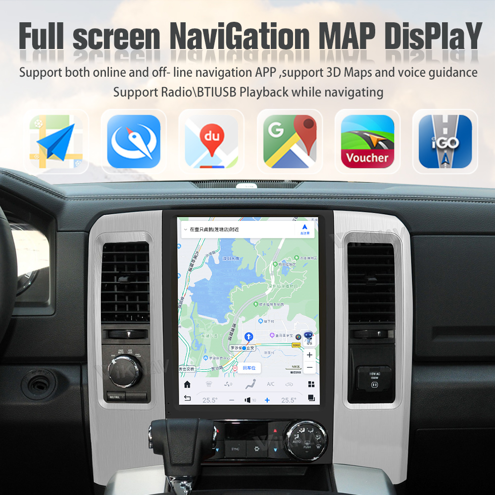 Android 11 Head Unit For Dodge Ram 2008 - 2011 12.1inch Screen