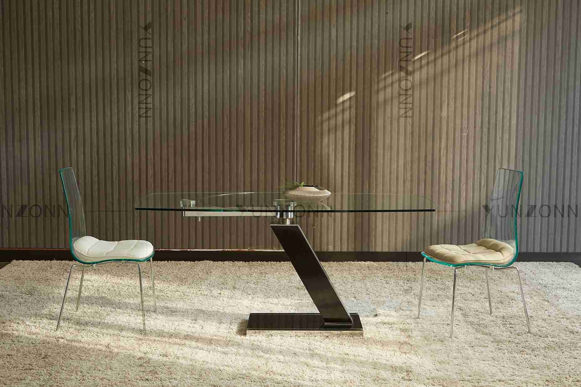 Extensional Irregularly Shaped Rotating Top Dining Table Save Space For Dining Room